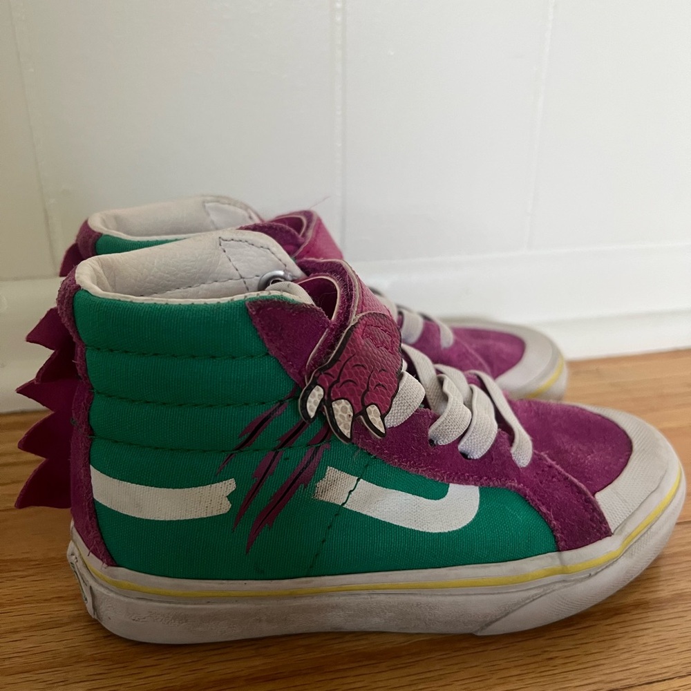 Vans Kids High-Top Dinosaur Sneakers 12 Toddler - Picture 4 of 5